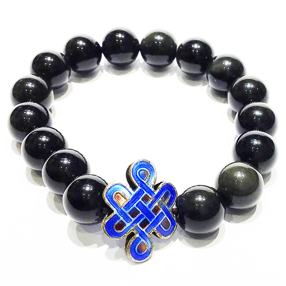 吉祥+黑曜石手珠10mm【十方】150962