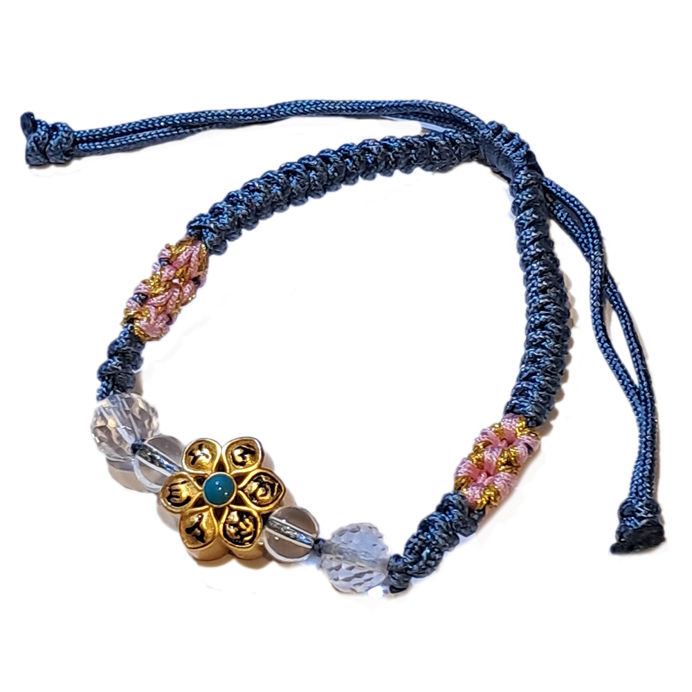 六字真言 水晶 沙金手鍊【十方】151327