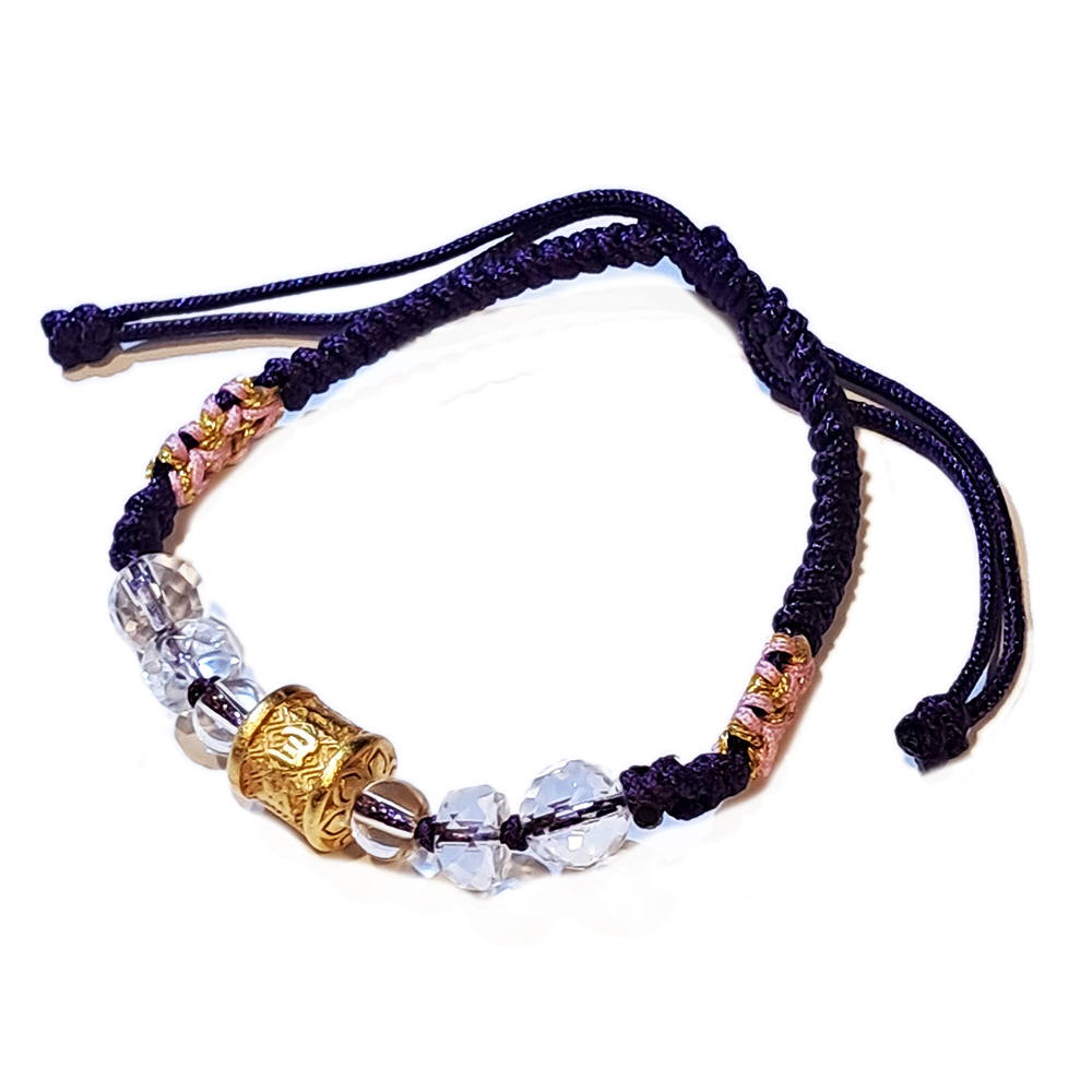 六字真言 水晶 沙金手鍊【十方】151323