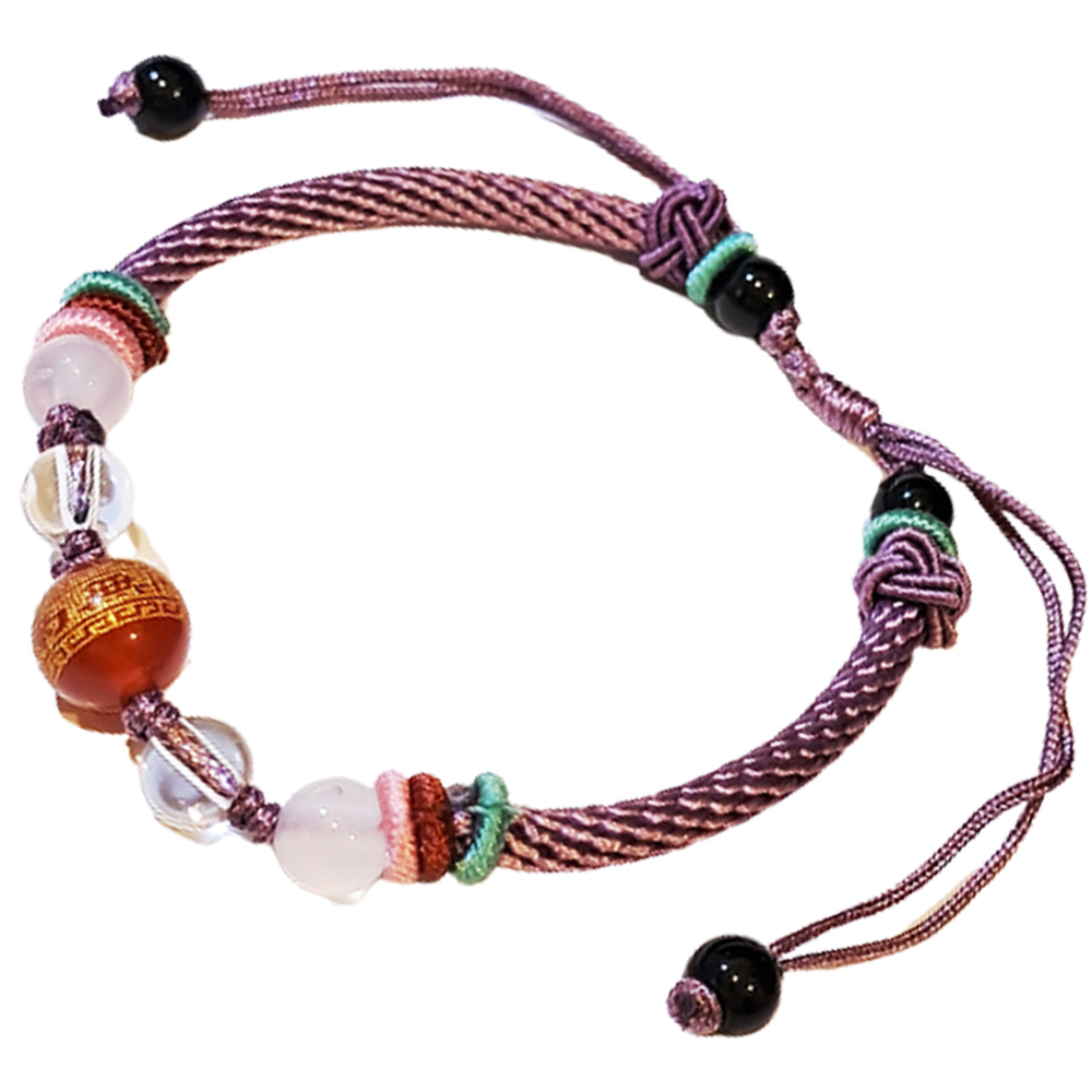 阿彌陀佛{毫雕}紅玉髓 中國結手鍊【十方】151509