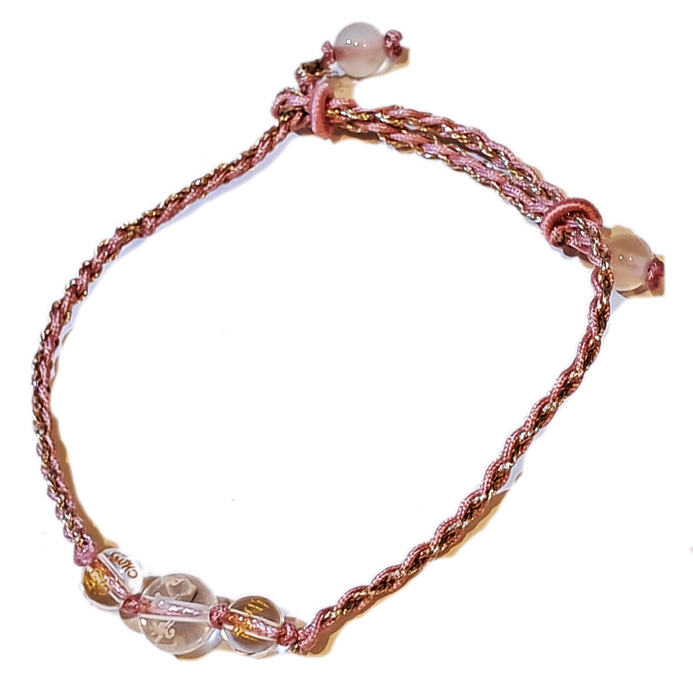 大隨求佛母{毫雕}水晶 中國結粉紅手鍊【十方】151535