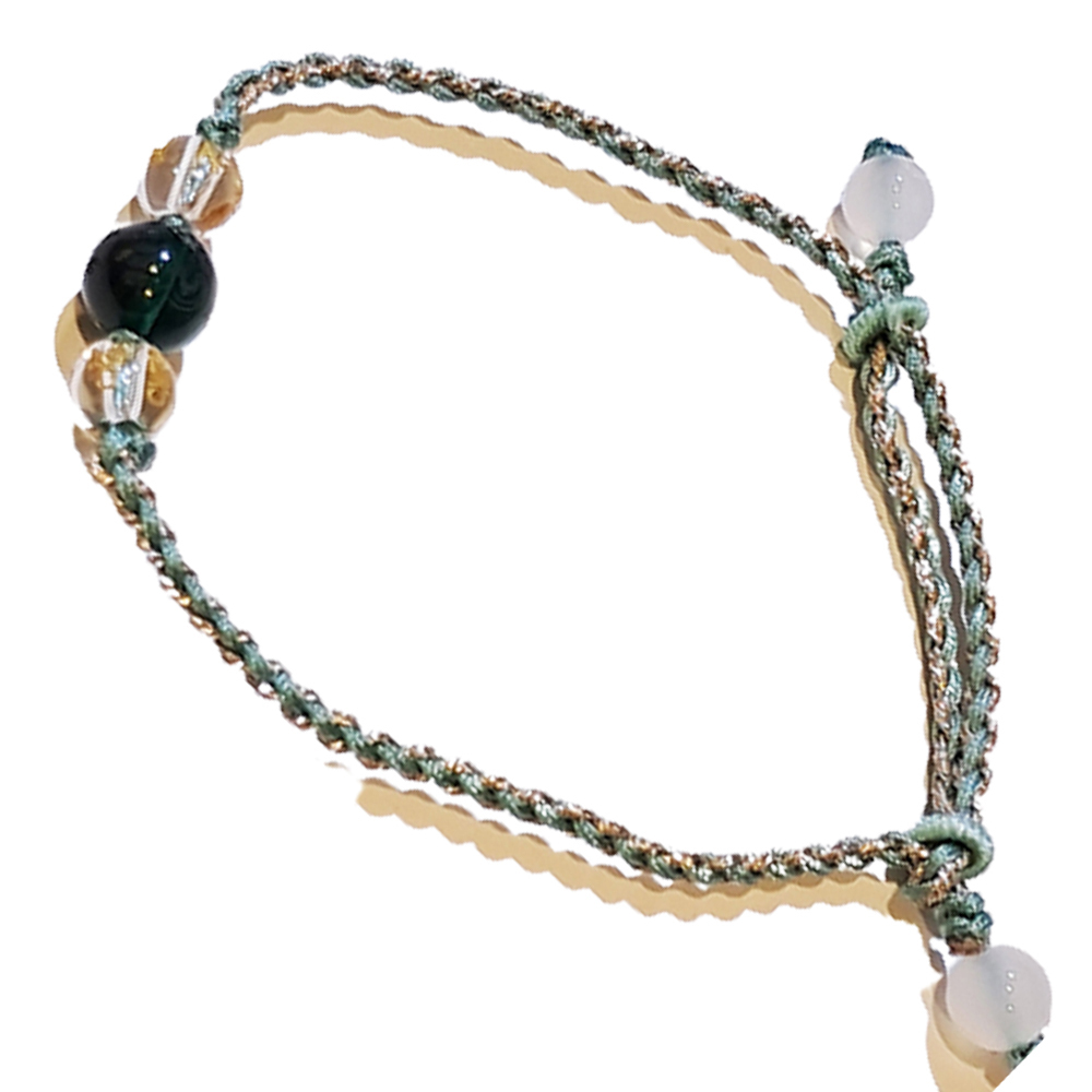 綠度母心咒{毫雕}水晶 中國結手鍊【十方】151522