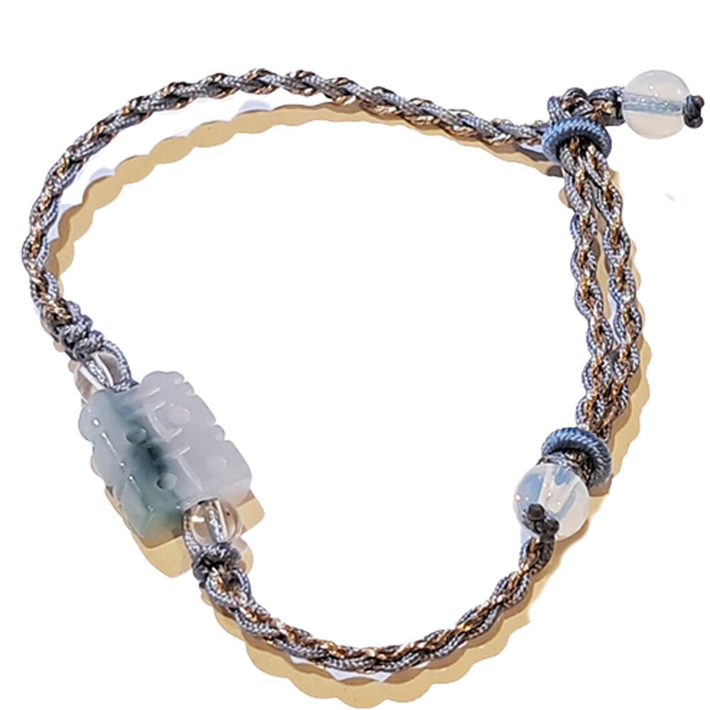 雙喜{緬甸玉} 中國結手鍊【十方】151526