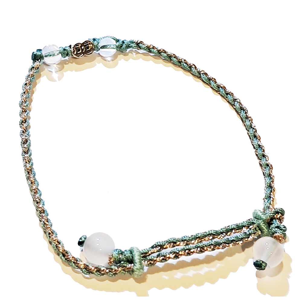 古錢{純銀}中國結手鍊【十方】151601