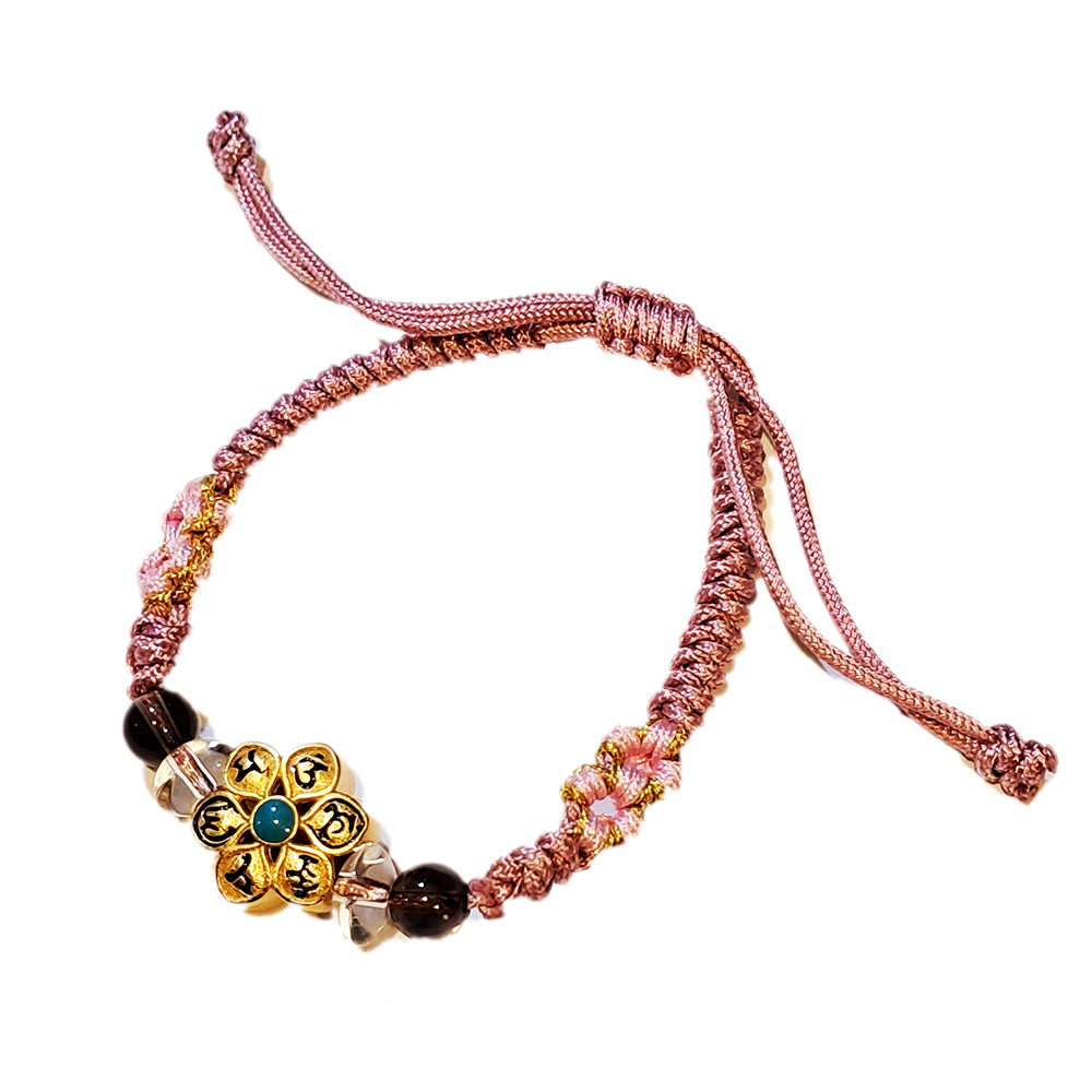 六字真言{沙金} 中國結手鍊【十方】151639