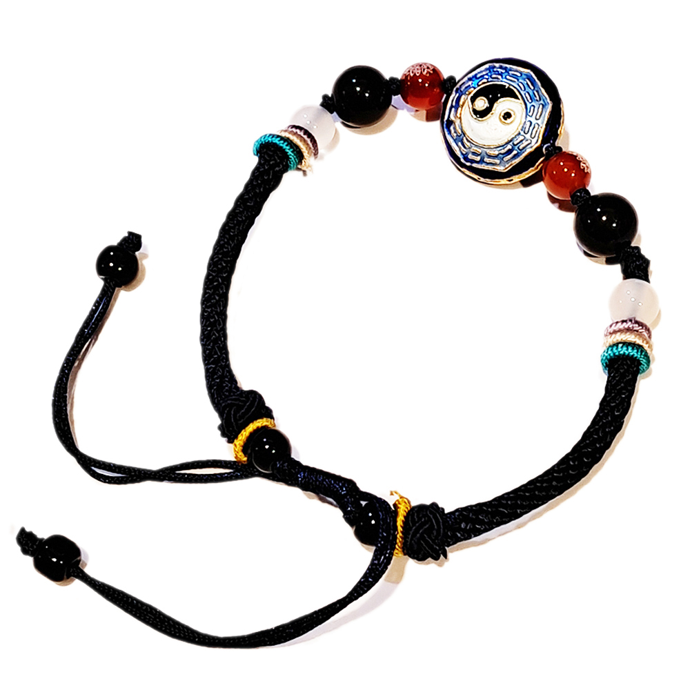 太極八卦{琺瑯}中國結手鍊【十方】151659