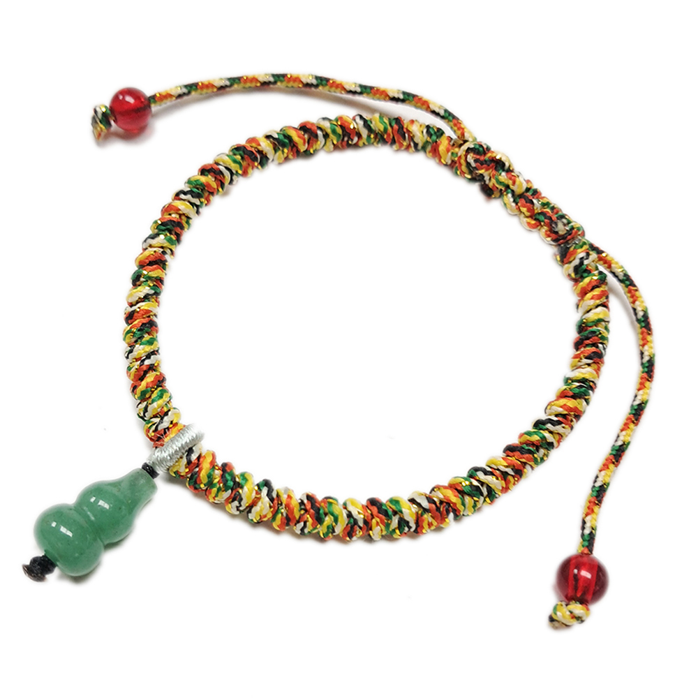 葫蘆{東菱玉}五色線手鍊【十方】151742