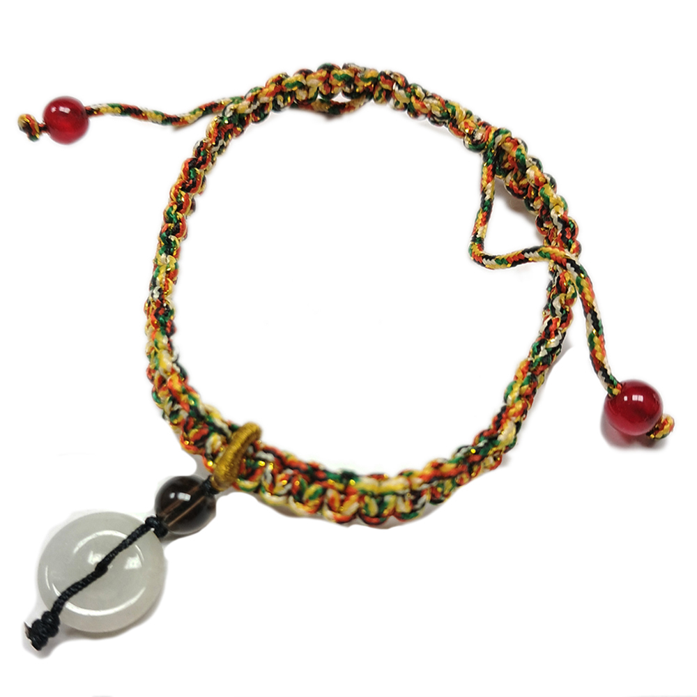 平安扣{玉}五色線手鍊【十方】151724