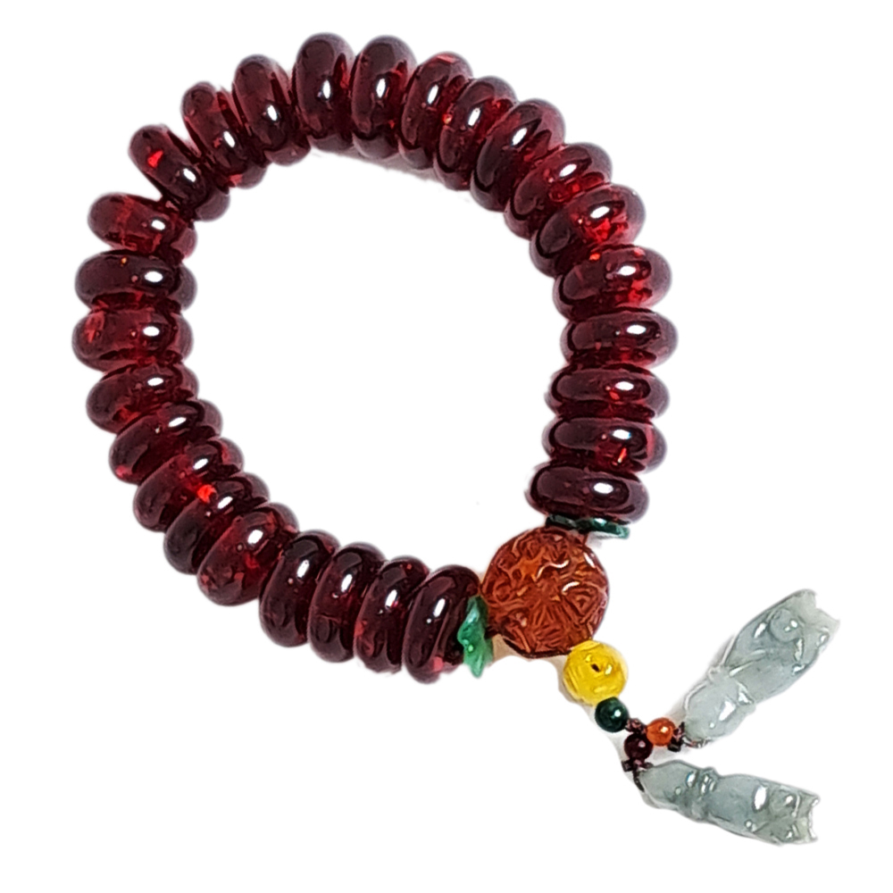 玉佛手&琥珀手珠【十方】151776