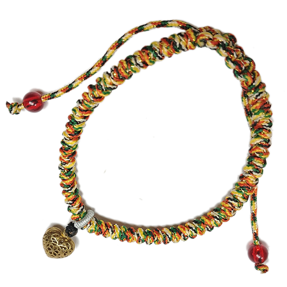 慈悲愛心 {銅} 五色線手鍊【十方】151748