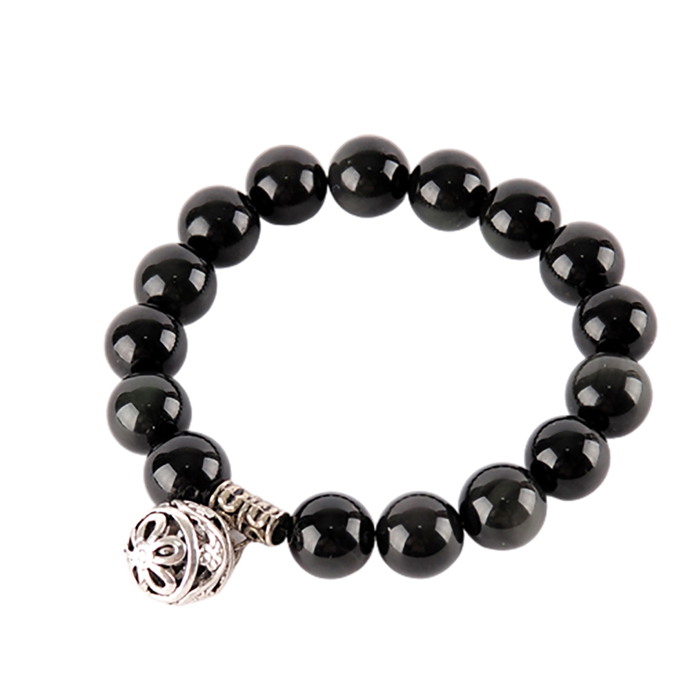 圓滿球+黑曜岩手珠12mm【十方】150003