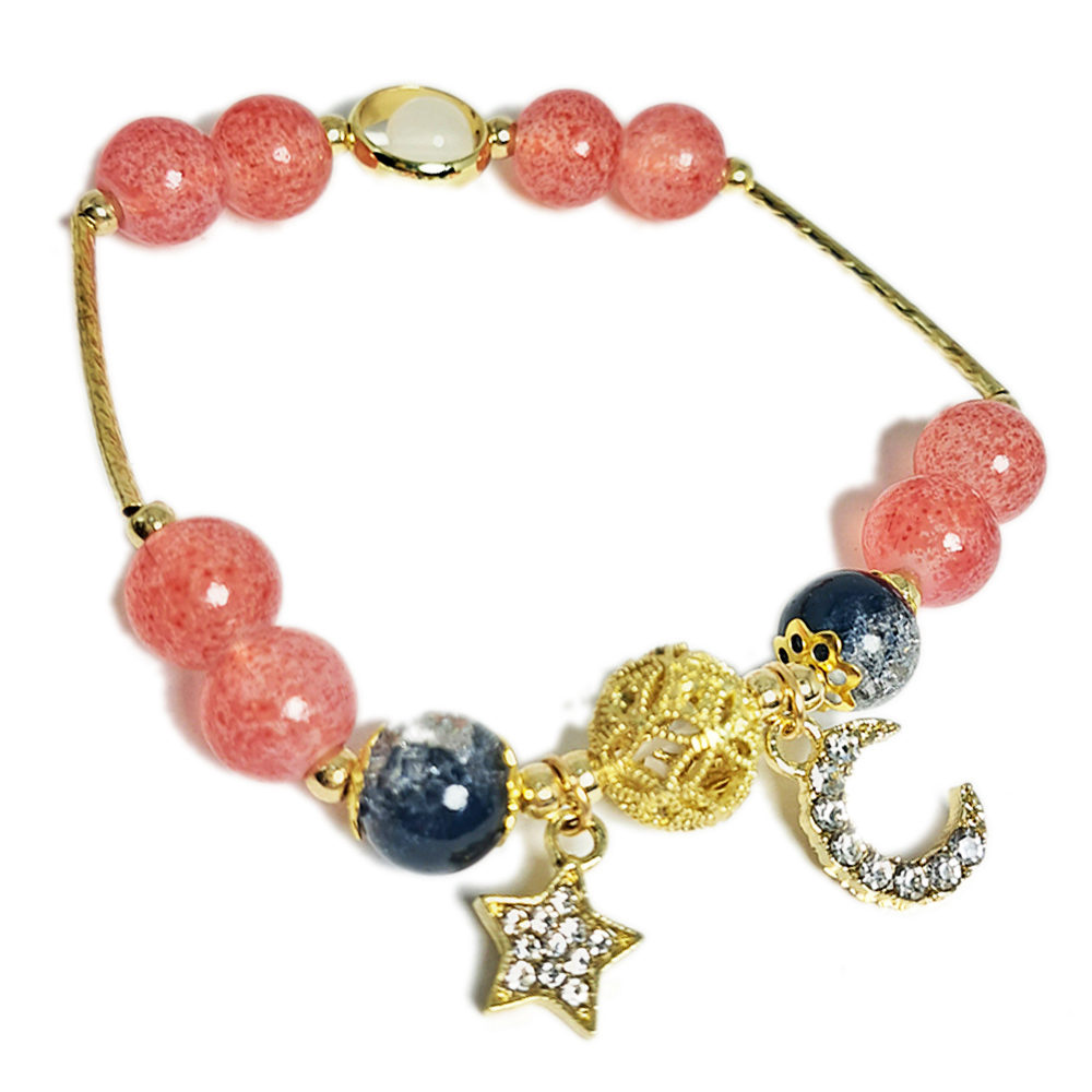 日星月仿草莓晶手鍊【十方】152579