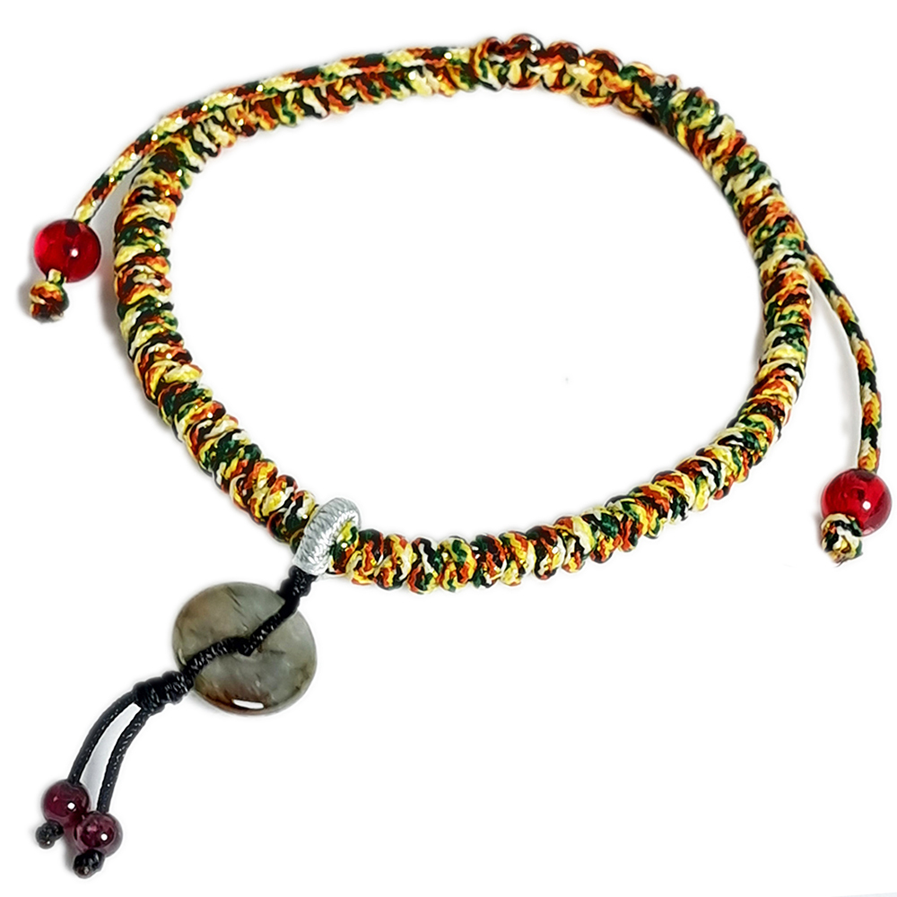 平安扣{玉}五色線手鍊【十方】152452