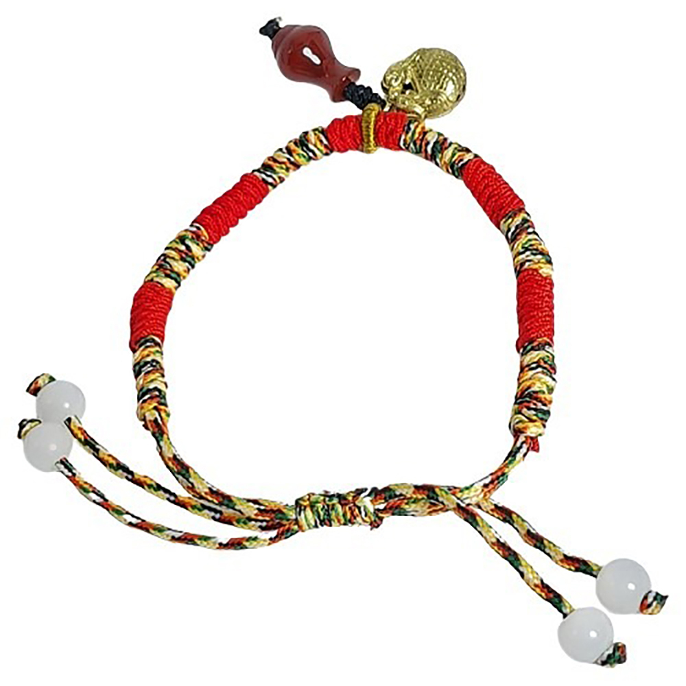 寶瓶{紅玉髓}金木魚&五色線手鍊【十方】152458