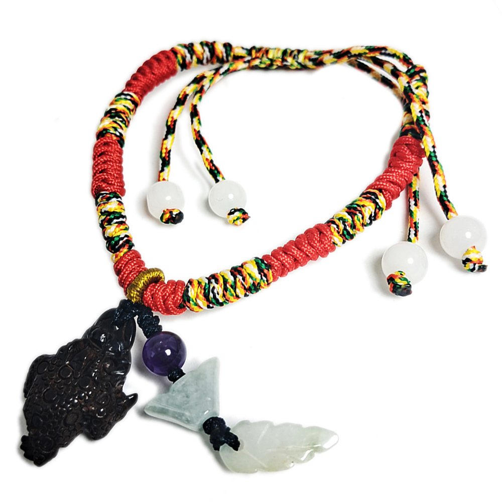 蟾蜍{黑檀}五色線手鍊【十方】152615