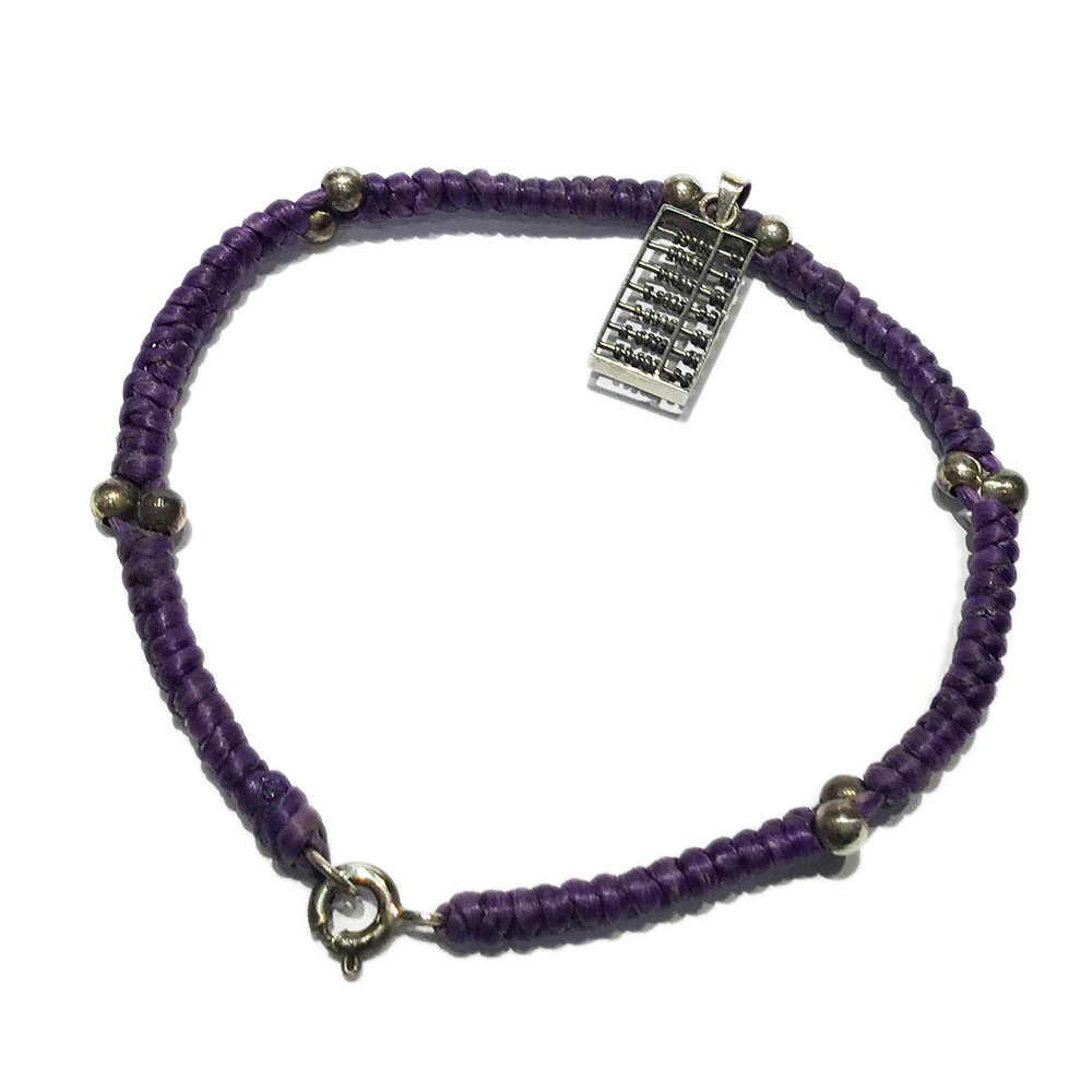 銀算盤&蠟線開運手鍊【十方】120969