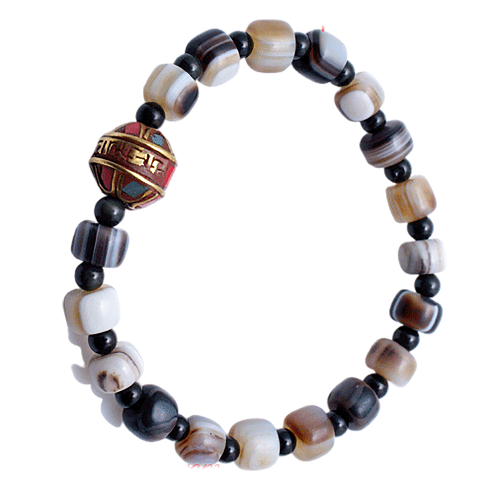 手工銅珠&藥師珠(輪)手珠9*6mm【十方】121166