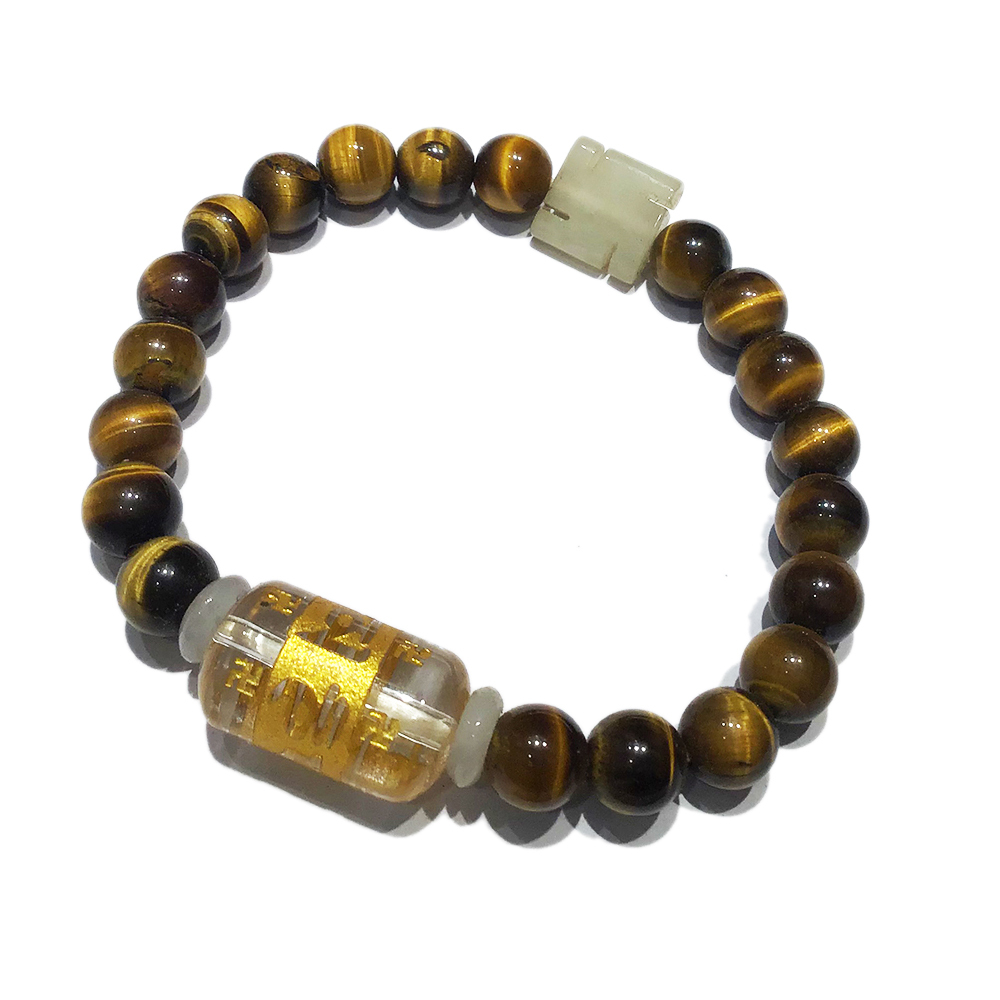 六字真言&虎眼石手珠8mm【十方】124238