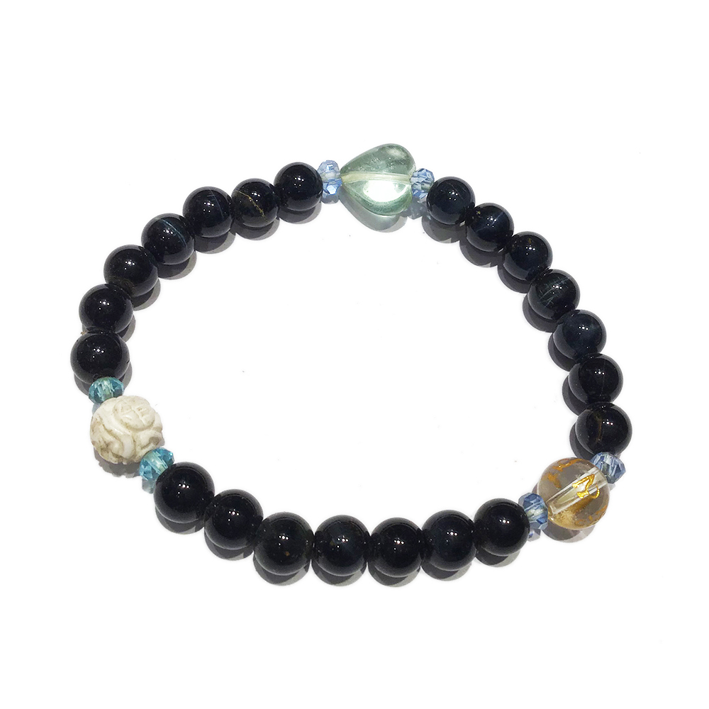 六字真言&藍貓眼石兒童手珠6mm【十方】124193