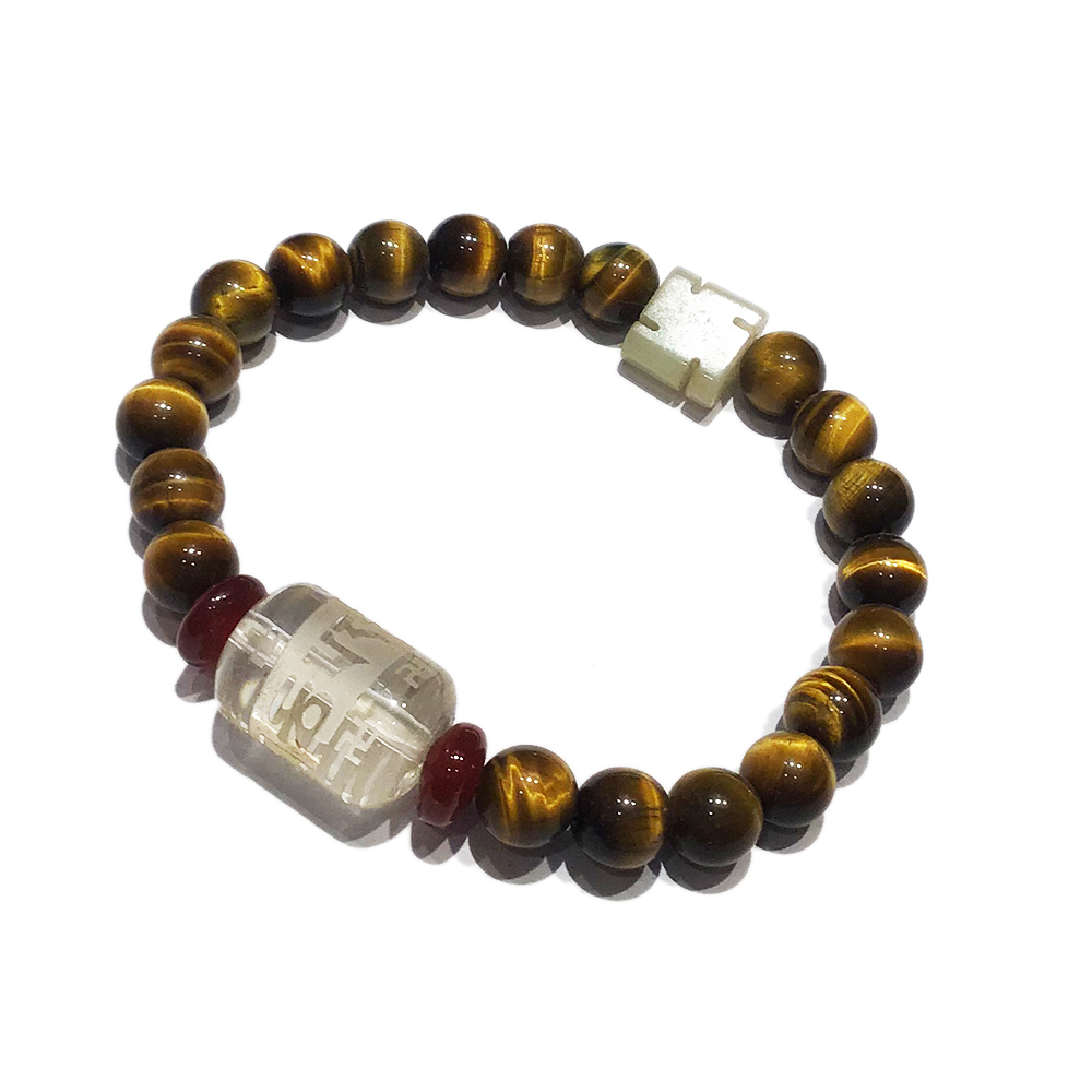 六字真言&虎眼石手珠7mm【十方】124236