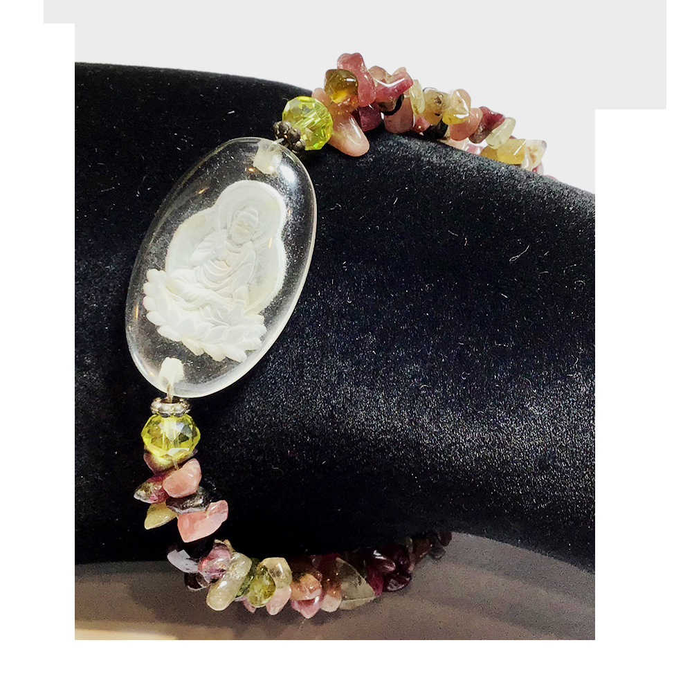 阿彌陀佛{水晶}&碧璽手鍊【十方】127053