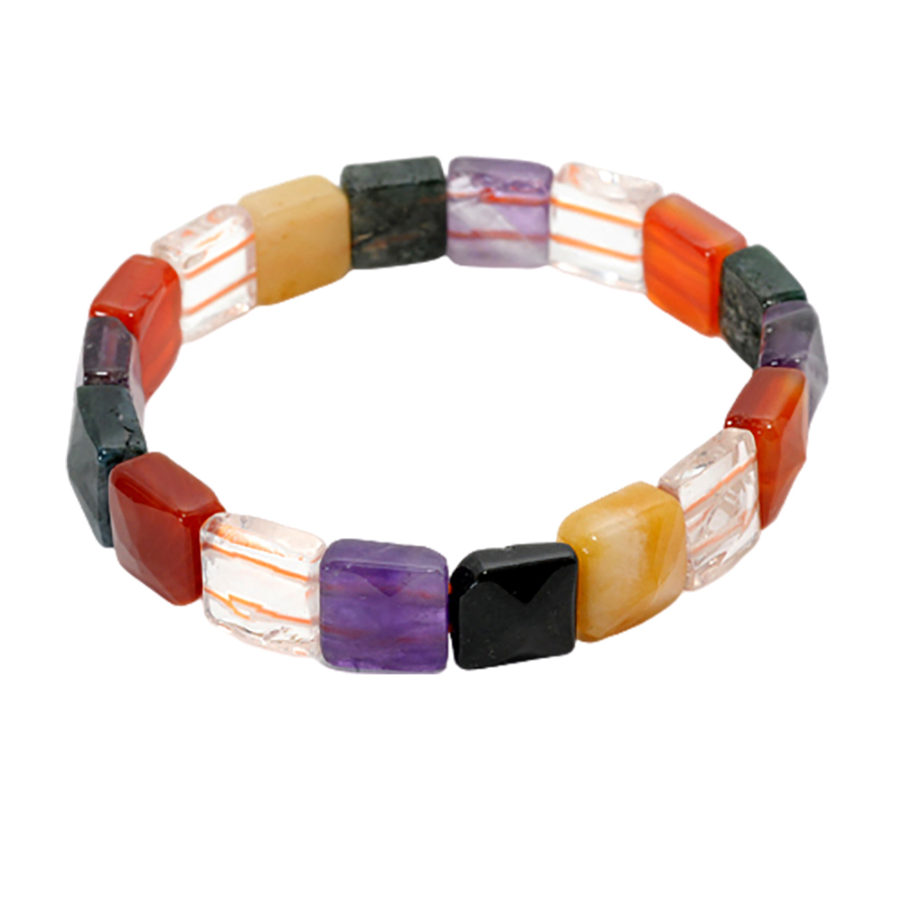 五彩水晶{方形}手環【十方】128341