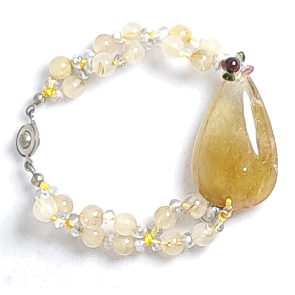 鈦晶{水滴型}鈦晶手鍊6mm【十方】129562