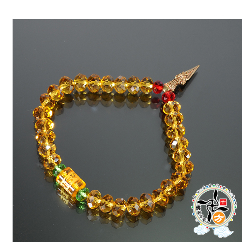 轉經筒&普巴杵&黃晶鑽手珠【十方】129509