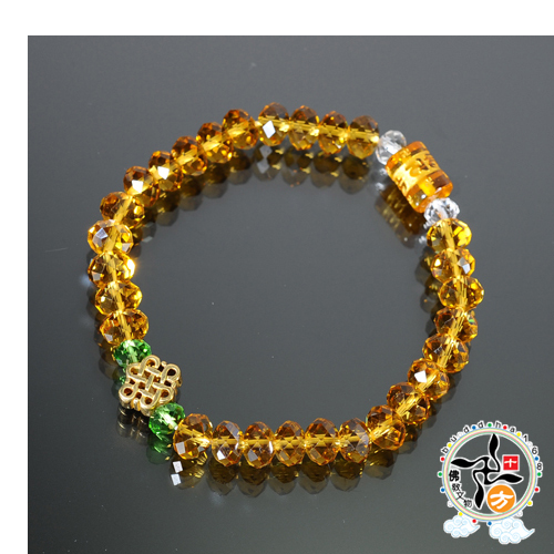 轉經筒&吉祥結&黃晶鑽手珠【十方】129502