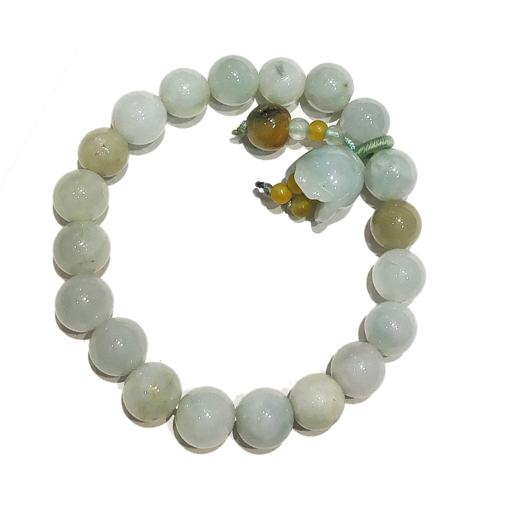 幸福鈴蘭&緬甸玉手珠8mm【十方】131043