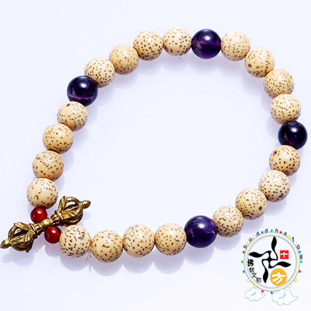 金剛杵&紫晶&菩提手珠8mm【十方】130473