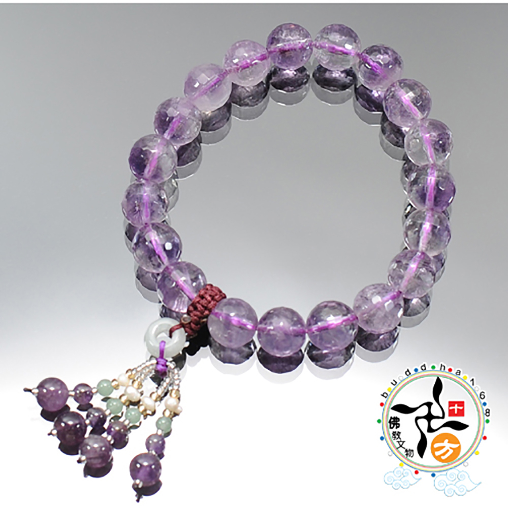 紫黃晶{晶鑽}手珠10mm+圓滿流蘇【十方】131910