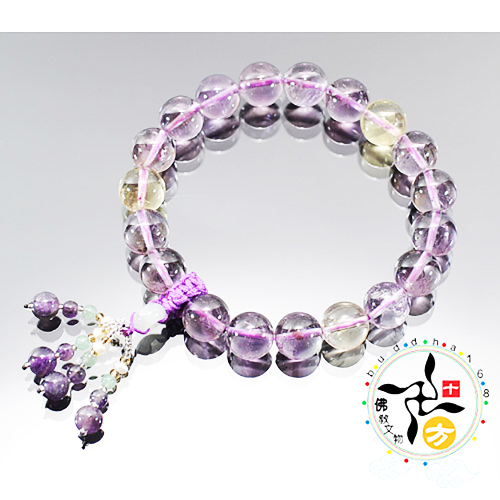 紫晶流蘇&紫黃晶手珠10mm【十方】131966