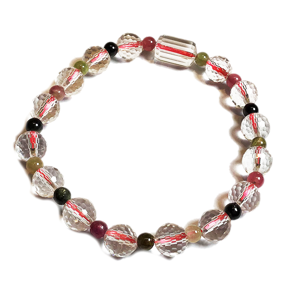 碧璽+水晶手珠8mm【十方】132988