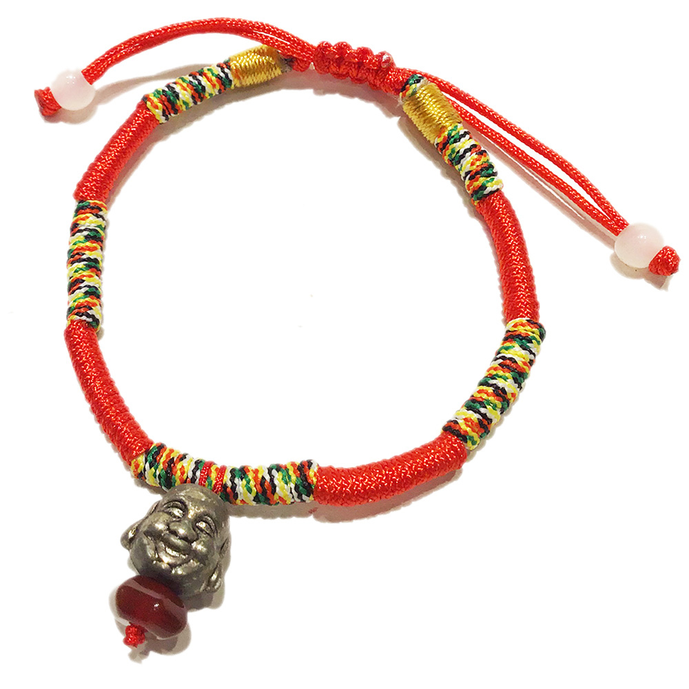 彌勒佛{藏銀}&五色線手鍊【十方】132895