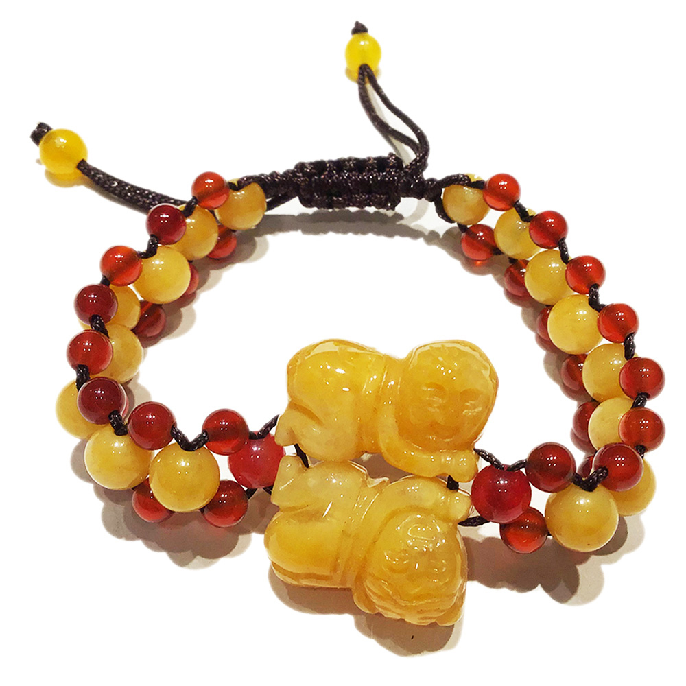 玉貴人{黃玉}紅玉髓手鍊【十方】133677