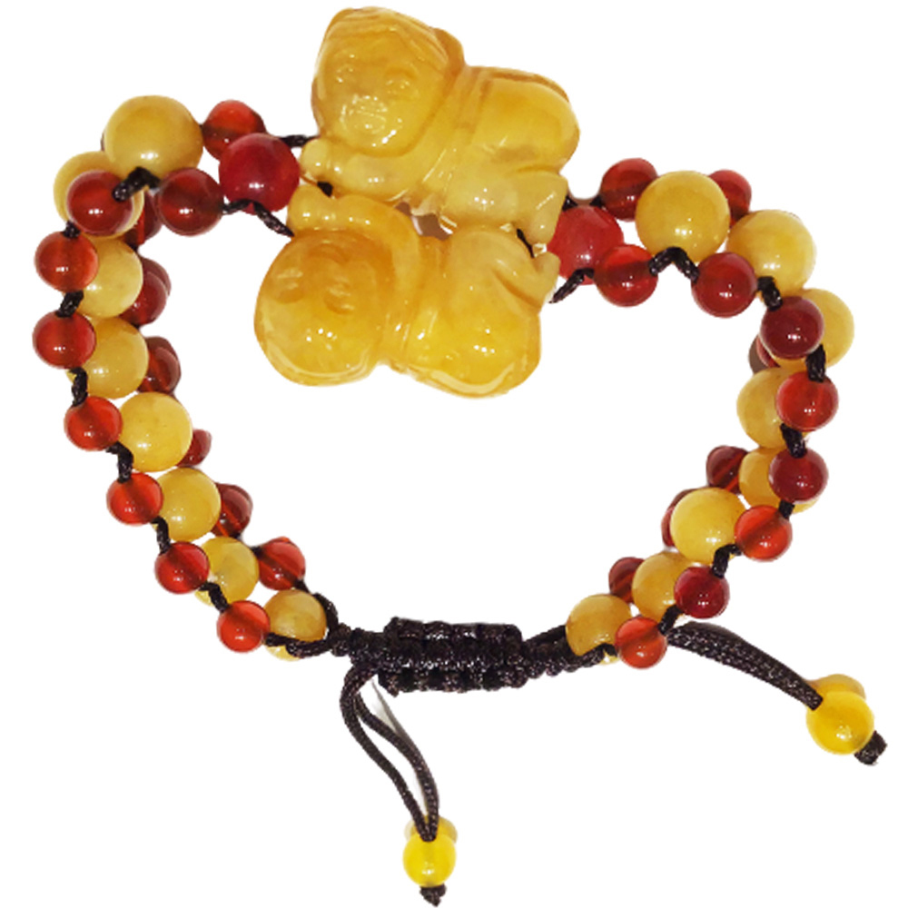 玉貴人{黃玉}紅玉髓手鍊【十方】133677