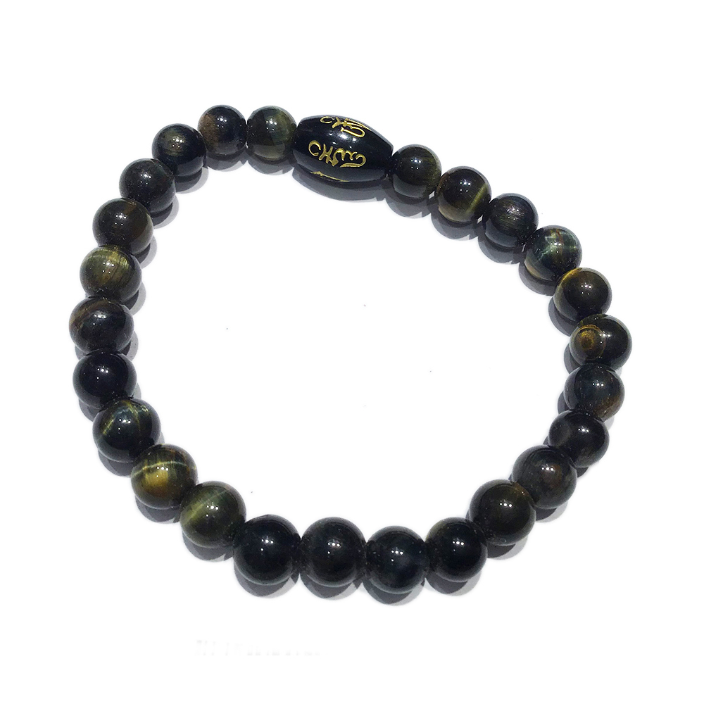  六字真言+虎眼手珠6mm【十方】134357