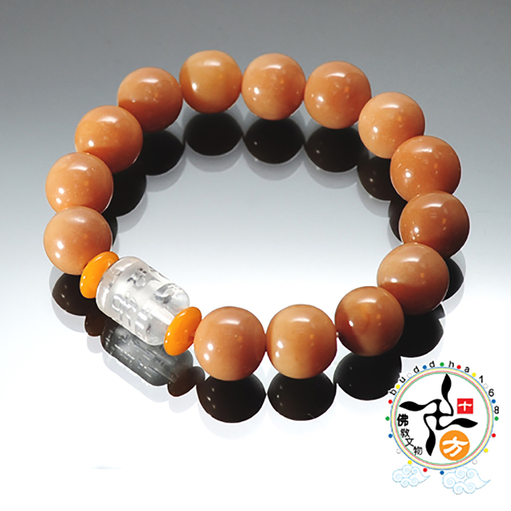 六字真言(水晶)菩提手珠13mm【十方】134062