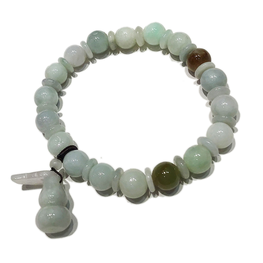 葫蘆+緬甸玉手珠8mm 【十方】134894