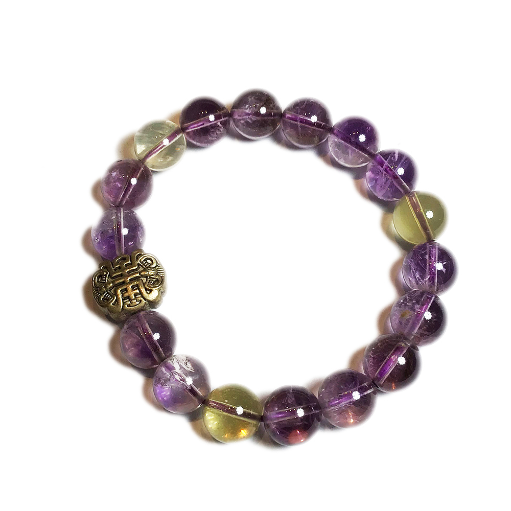 福祿壽{藏銀}紫黃晶手珠11mm【十方】134782