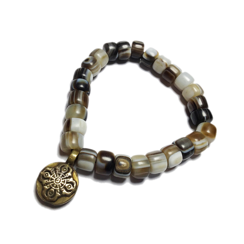 九宮八卦圓牌+藥師珠手珠8*6mm【十方】135673