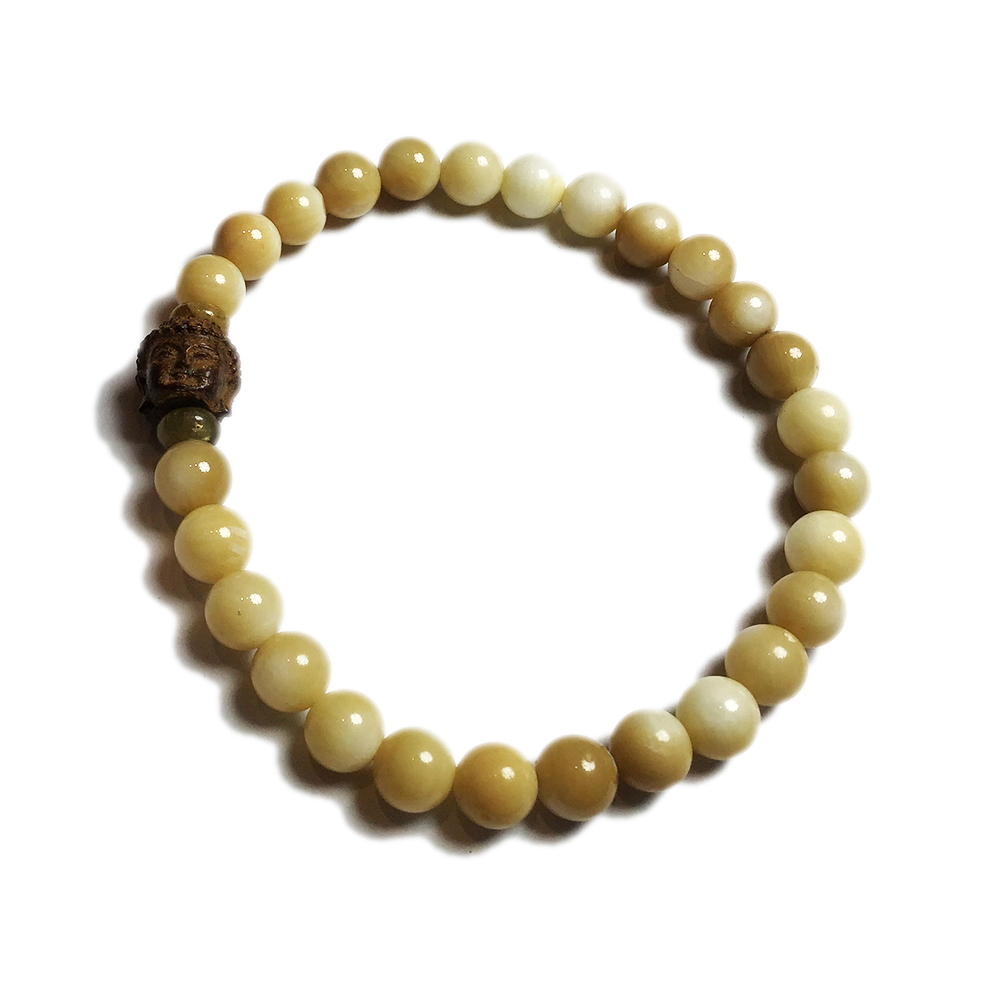 佛首{土沉木}+珍珠硨磲手珠6mm【十方】135979