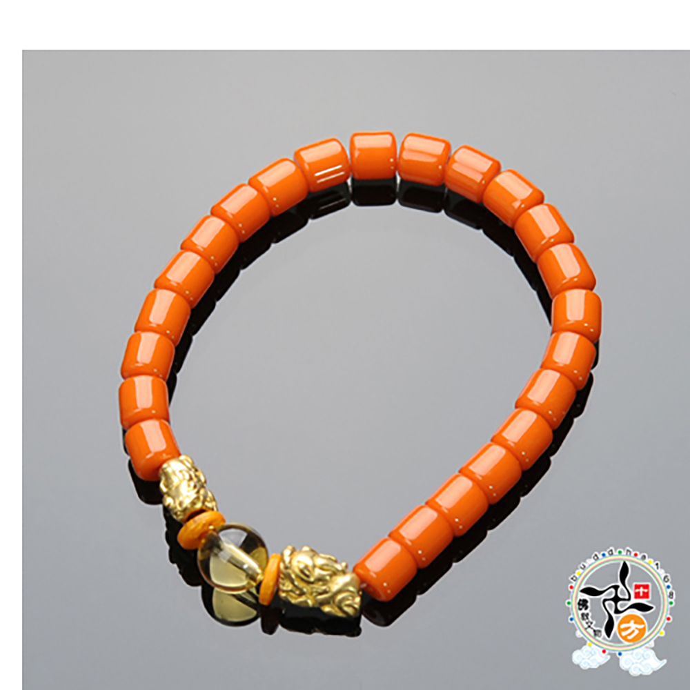 豼貅{金銅}+蜜納手珠7*7mm【十方】135995