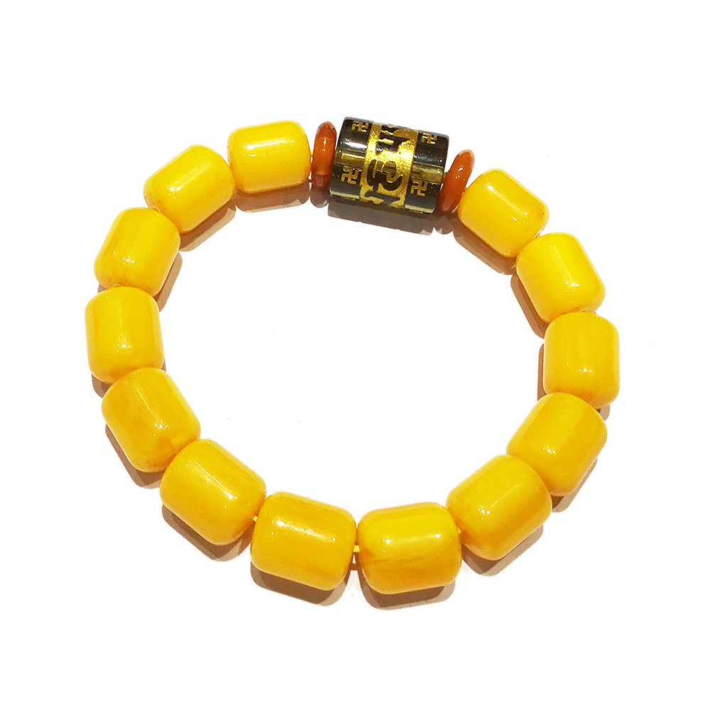 轉經輪{茶晶}+蜜納手珠10*12mm【十方】135987