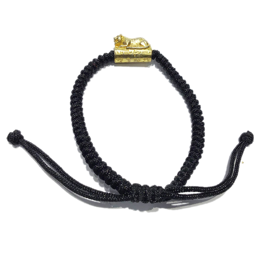 咬錢虎{小金虎}黑繩手鍊【十方】136202