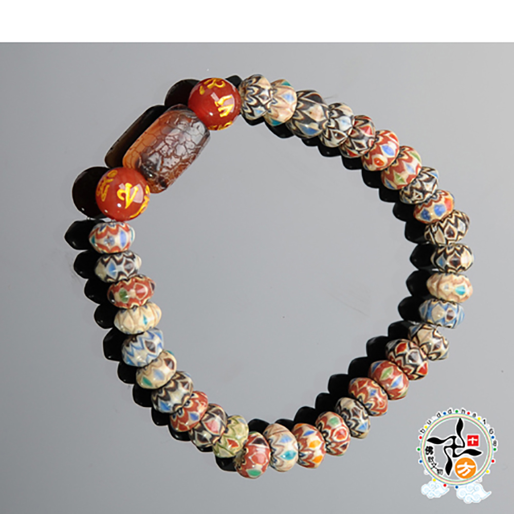 火供珠+雪芙蘭琉璃手珠7 mm【十方】136137