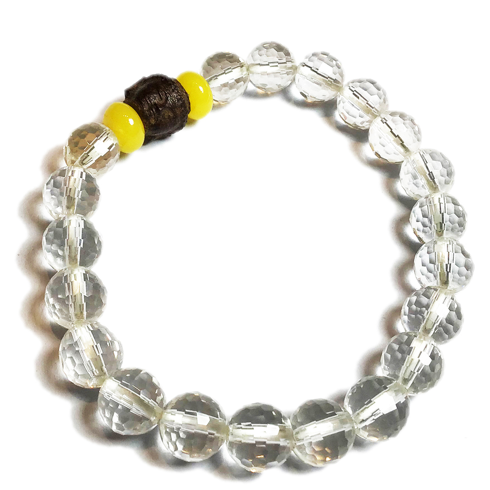 佛首{土沉木}+水晶{晶鑽}手珠8mm【十方】136598