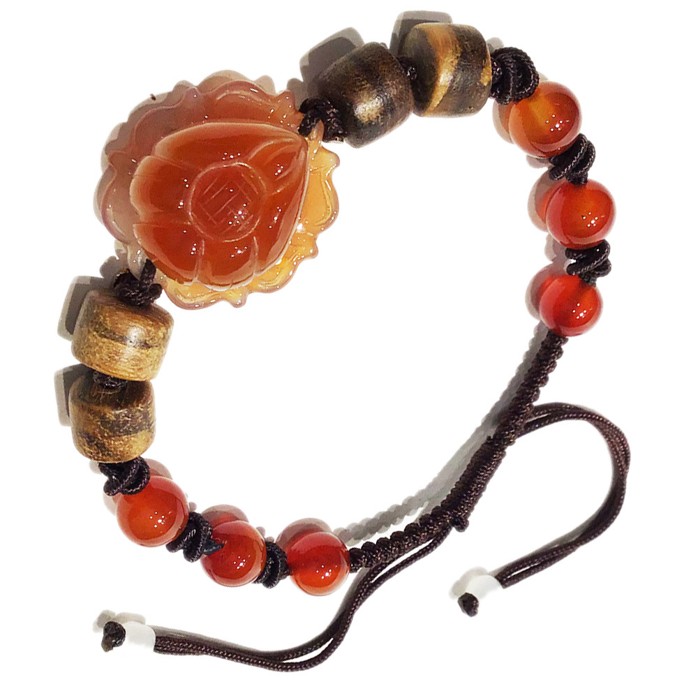 蓮花{紅玉髓}開運手鍊【十方】137212