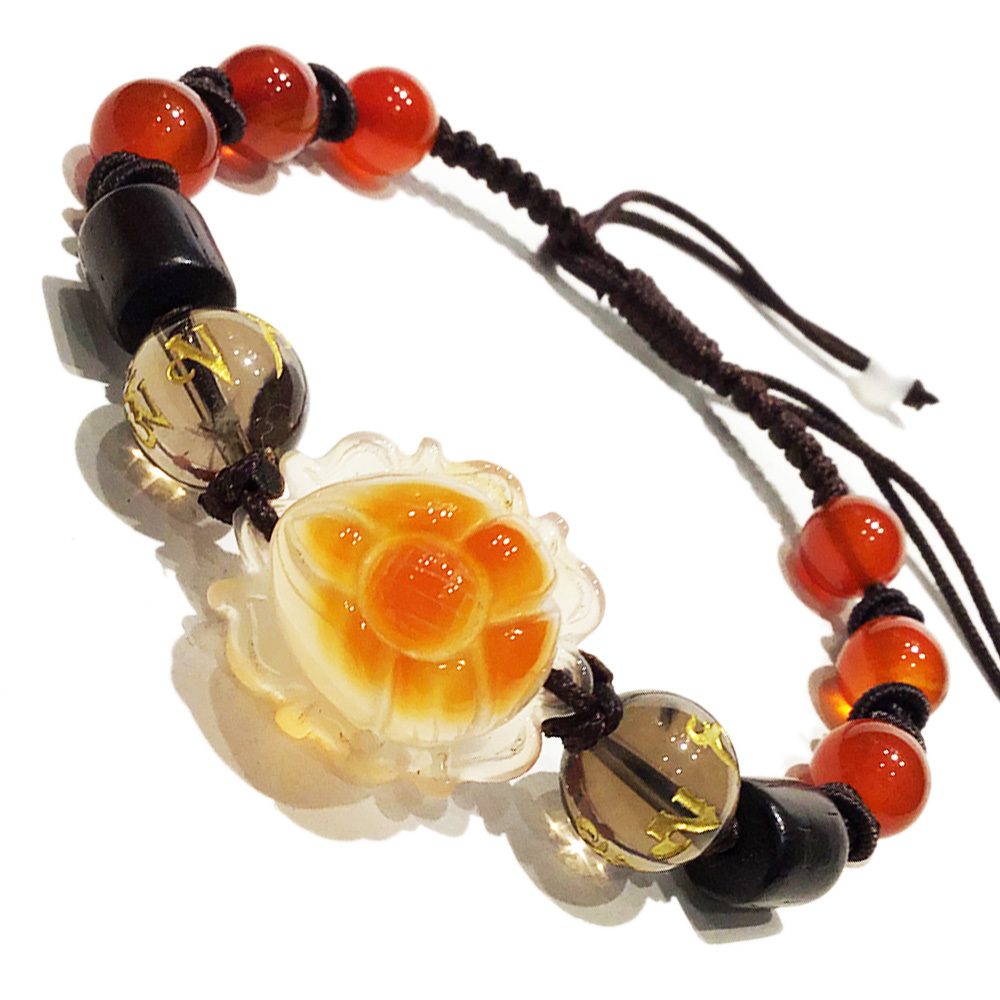 蓮花{紅玉髓}開運手鍊【十方】137215